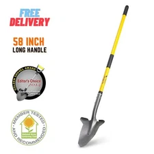 Garden Long Handle Shovel Lawn Soil Turf Landscape Spade Agri Farm Digging Tool