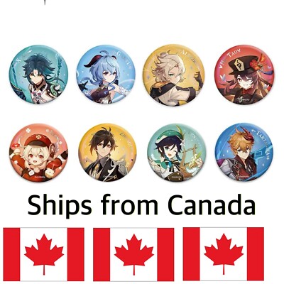 Mihoyo Genshin Impact Official Badge Pin Hoyoverse ZhongLi Albedo Venti Xiao Tar