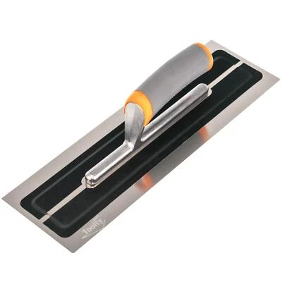 Flexible Plastering Finishing Trowel Stainless Steel Soft Grip Handle 14" Toolty