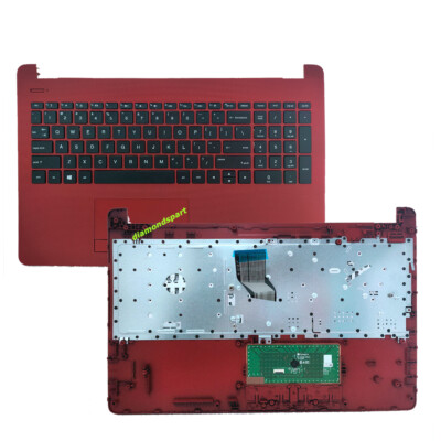 NEW FOR HP 15-BS 15T-BS 15-BW Palmrest Keyboard W/Touchpad Red Matte surfaces