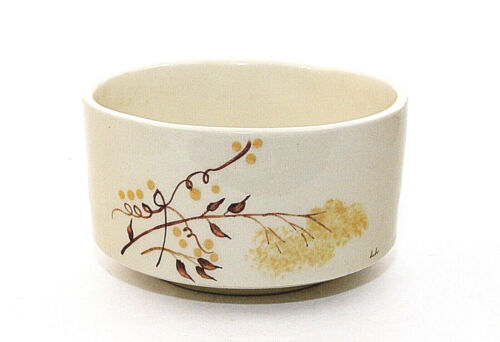 California Pottery Bowl Planter Brush USA MCM Retro Round 24 Oz Fall Colors VTG - Picture 4 of 6