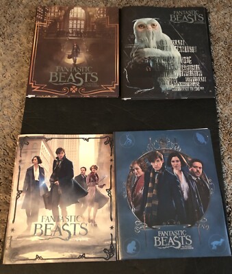Fantastic Beasts and Where to Find Them - 3-Prong Poly Folders Lot Of 4 Wizard