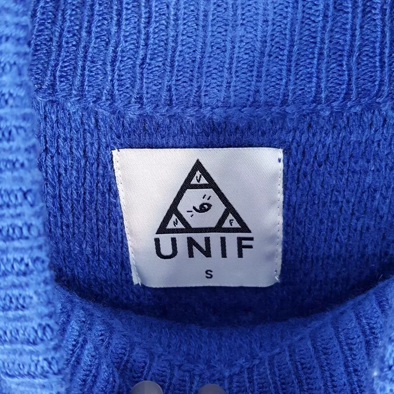 Suéter UNIF Para Mujer Pequeño Arco Iris Pullover Cuello Alto Grueso Tejido Acanalado Crayola Foto 2 de 4