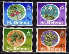 ST. HELENA #344-347 MNH SET OF ISLAND FLOWERS