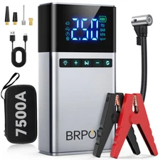 7500A Car Jump Starter With Air Compressor Pack Booster 12V Power Bank