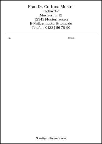 Privatrezepte für Ärzte, 100 Blatt 2 Blöcke DIN A6 individuell personalisierbar - Bild 5 von 15