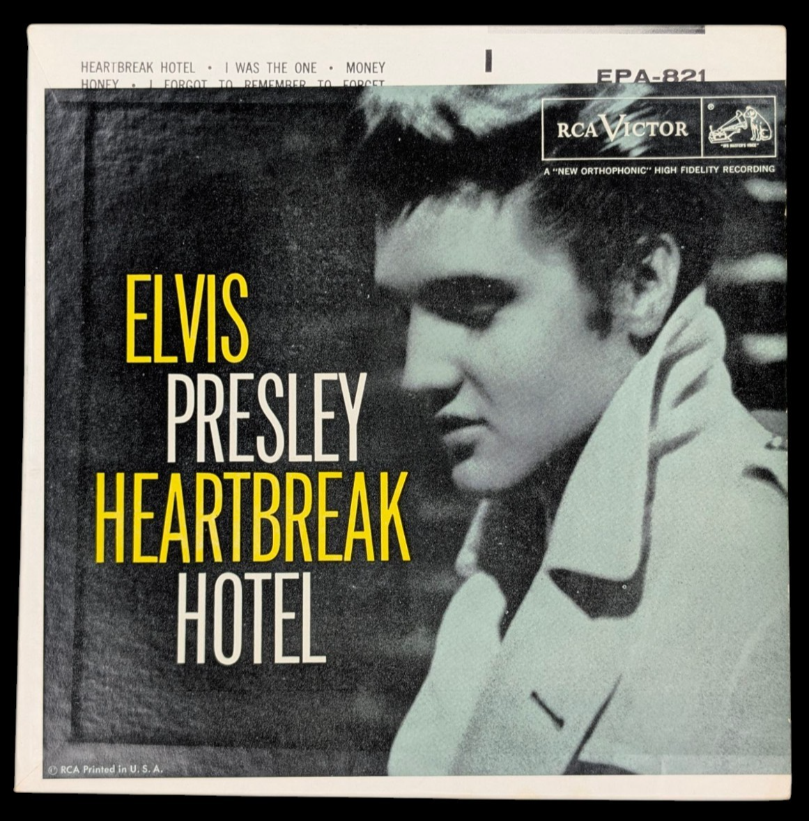 SP盤★Elvis Presley ハートブレイクホテル＋Dinah Shore Elvis Presley – Heartbreak Hotel EPA-821, Mono, Indianapolis