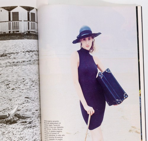 CHRISTY TURLINGTON Denim jean STEVEN MEISEL vtg 80s fashion LEI GLAMOUR MAGAZINE - Picture 3 of 8