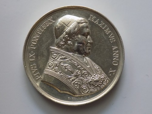Pio IX Anno X Argento - Ø mm. 42 - opus: P. Girometti F. - Picture 3 of 5