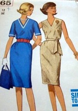 LOVELY VTG 1960s DRESS Sewing Pattern 12/32