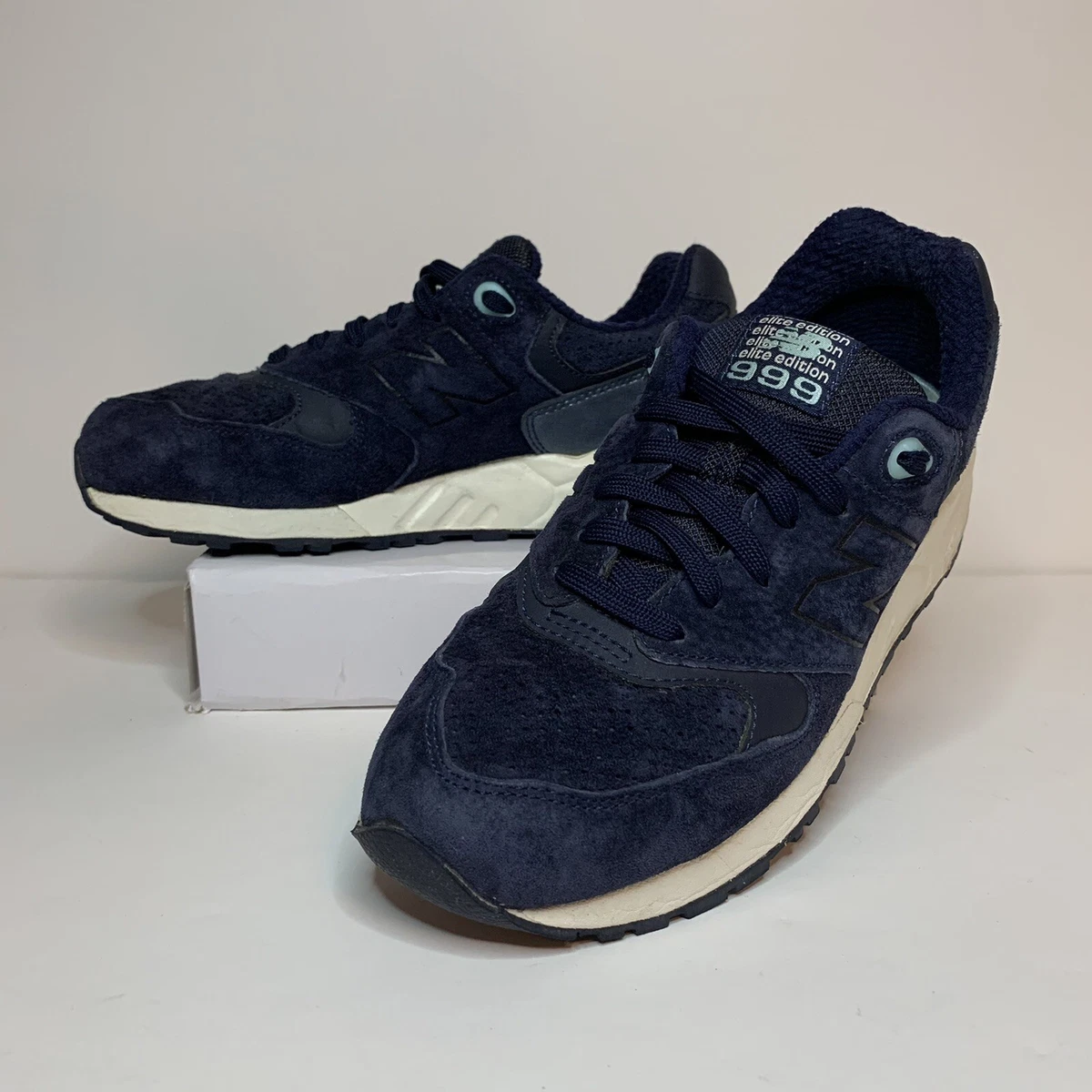 New Balance 999 Elite Edition Womens Size 9 Meteorite Navy Blue Suede WL999GMT