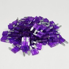 Mini Blade Fuse 3 Amp 3A Amps Purple ATM Auto Car Van Bike Fuses All Quantities