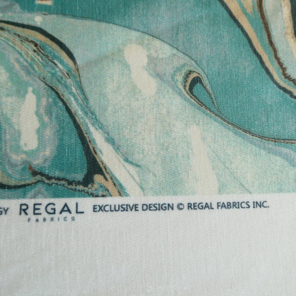 Tela de tapicería de chenilla con impresión digital pulida al aceite azul real 54" x 1,6 yardas Foto 4 de 4