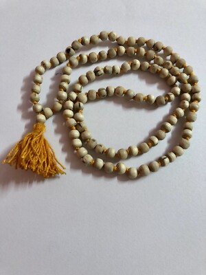 TULSI TULASI VAISHNAV ISKCON Japa Mala ROSARY 108+1 Bead Prayer