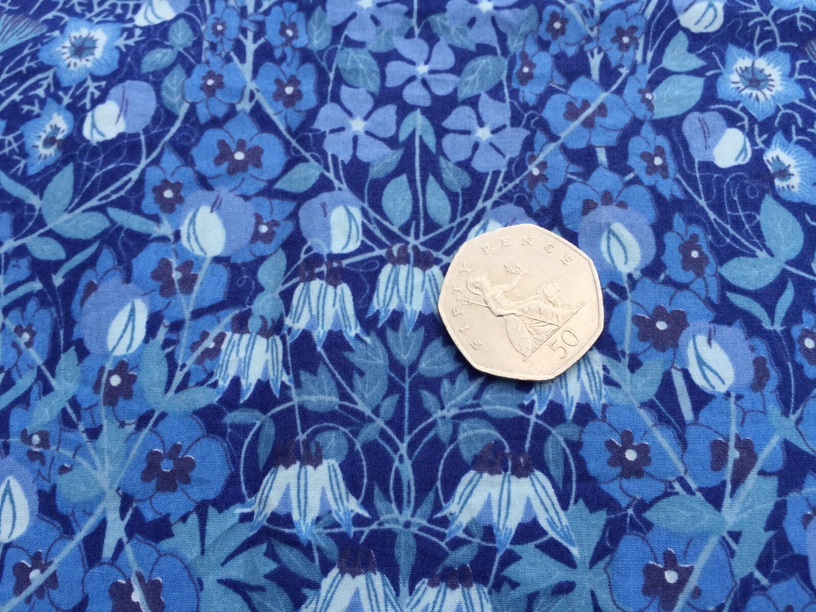 John Lewis cotton 100, 'Sea Salt Fields A', (per metre) dress fabric