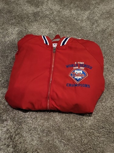 Rare Philadelphia Phillies Baseball Bomber Jacket GIII Sports By Carl Banks VGC - 第 11/11 張圖片