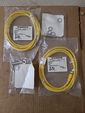 (2) Turck RKC 4.4T-2 Eurofast Single Ended Cordset with Hardware