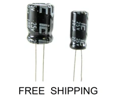 (10x) 22uF to 100uF - 25V - 105°C Electrolytic Radial Capacitors -  Illinois Cap