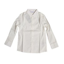 DOLCE & GABBANA Kids Shirt White Polka Dot Collared Formal Dress s. Tag 4 180usd