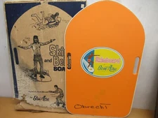 Vintage Bon-Aire Surfing Skim and Belly Board (Orange) with box