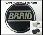 WHEELS CENTER CAP Center Wheel Caps (CAPS+STICKERS) 4pcs BRAID 5