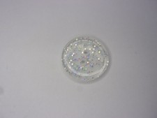 10 x Transparent Round Glitter Novelty Buttons Clear 19mm Sewing Knits E82