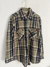Vtg 90s Grunge, Y2K, FROSTPROOF, USA made Flannel Shirt, Large Brown