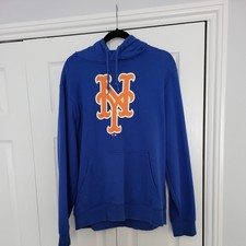 MLB New York Mets NY Hoody Primary Logo Grafik Baseball Kapuzenpullover - Large.