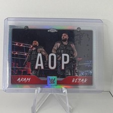 Topps 2025 Chrome WWE Akam Rezar AOP Refractor Tag Team #TAG-AOP Wrestling Card