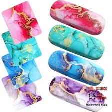 Hard Shell Eyeglasses Case, Eye Glass Cases Womens Hard Marbling Color Series-1