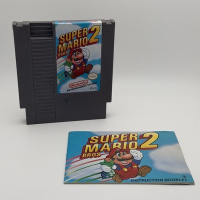 Super Mario Bros 2 w/ Manual for Nintendo Entertainment System [TESTED/WORKS]