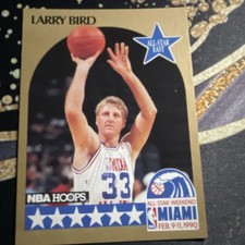 NBA Hoops 1990-91 All-Star Game Larry Bird #2 Boston Celtics Base M TM Back