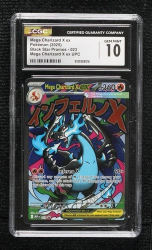 Mega Charizard X ex Pokémon Evolution Black Star (MEP) Promo CGC 10 Gem Mint