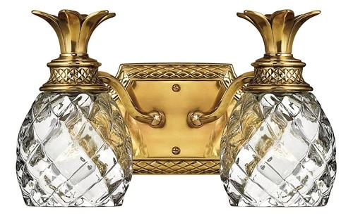 Hinkley Bath Plantation Small Two Light Vanity 13" Burnished Brass - Picture 3 of 8