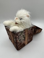 Folkmanis Gift Box Kitty White Cat Puppet Present Plush Stuffed Animal