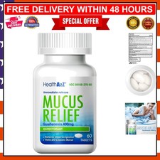 Expectorant Tablets with Guaifenesin 400mg - 60 Count for Instant Relief