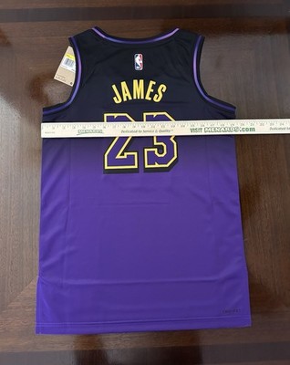 LA Lakers Nike NBA Authentic City LakeShow LeBron James Jersey Men