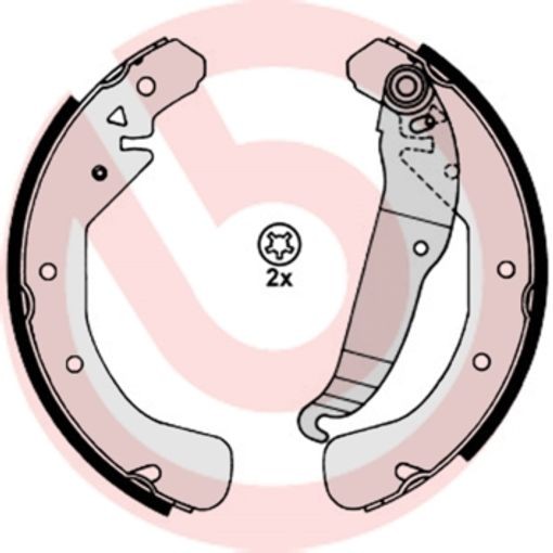 Für BREMBO S 59 517 Brake shoe set S 59 517 Brake shoe fits: CHEVROLET CORSA, Z - Bild 6