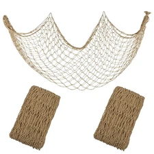 Decorative Fishing Net 5x10 ft,2 Pack Large Caramel Picture Fish Net, Wall Ph...