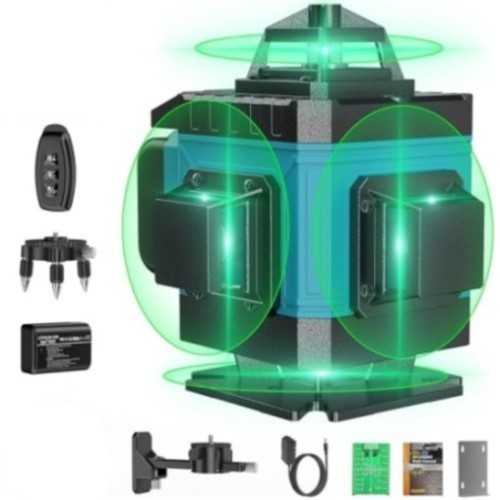 Livella Laser Tracciatore Autolivellante 16 linee 4D con telecomando