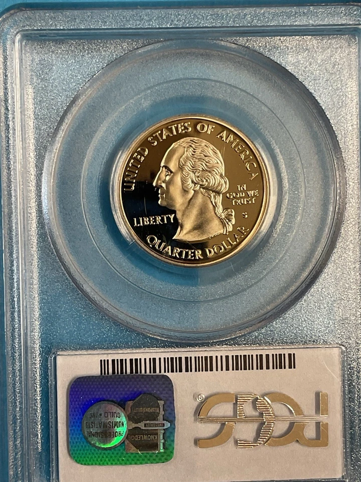 3-Coins 25c/25c/25c State Quarters PCGS PR69DCAM 2000S NH/2002S LA/2013S Wht Mts - Image 3 of 4