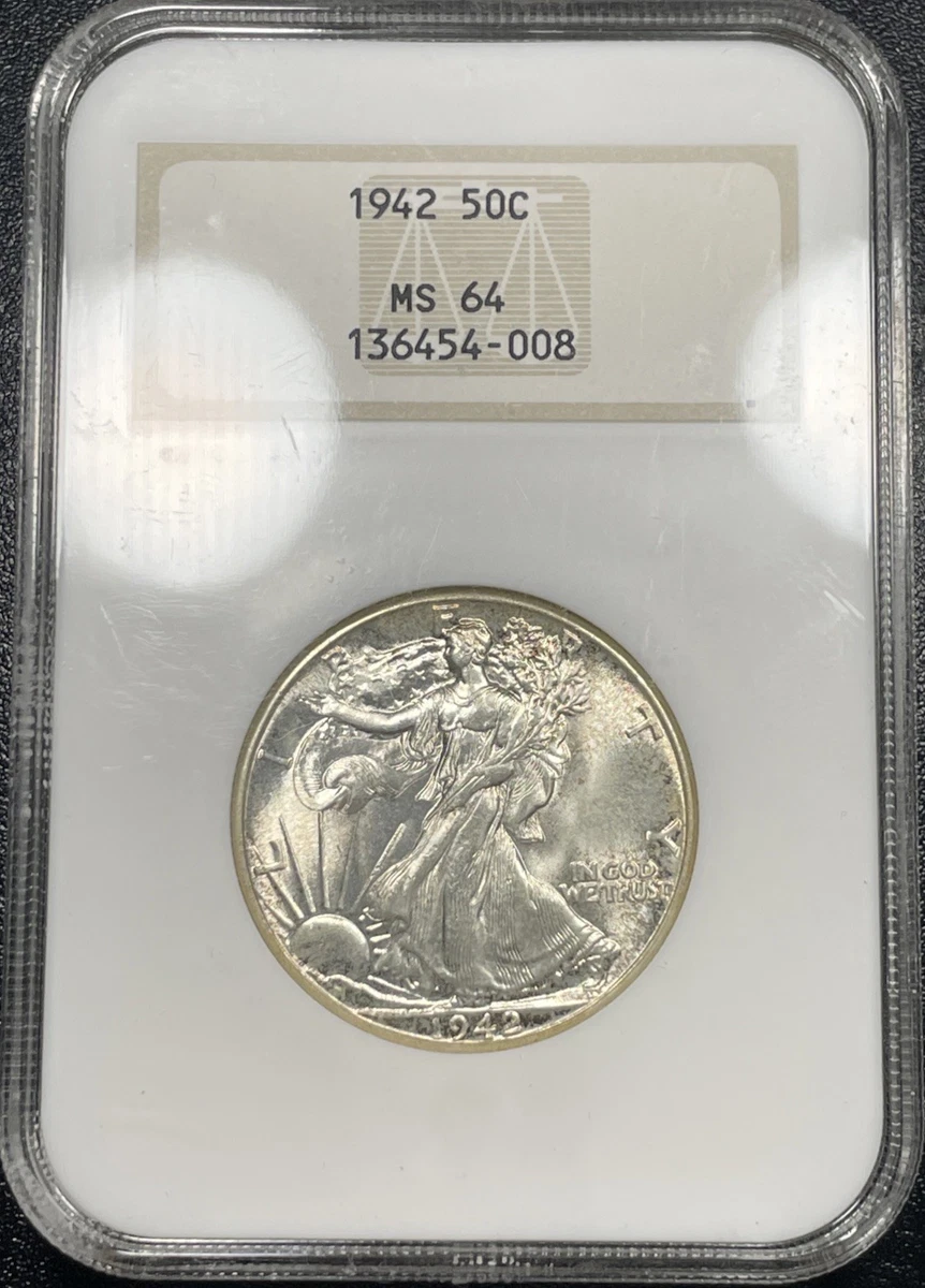 1942 Year Grade MS 64 Liberty Walking Half Dollars (1916-1947) for