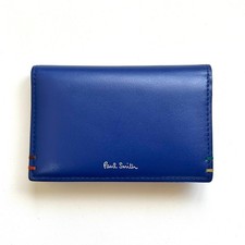 Paul Smith Authentic Leather Business Card Holder Card Case Blue