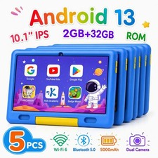 Android 13 Kids Tablet 10.1" 32GB Education Pad Parents Control Games Tablet 5pc