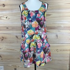 Comptoir des Cotonniers Dress Women 38 Artsy Abstract Floral Mini Dinky French