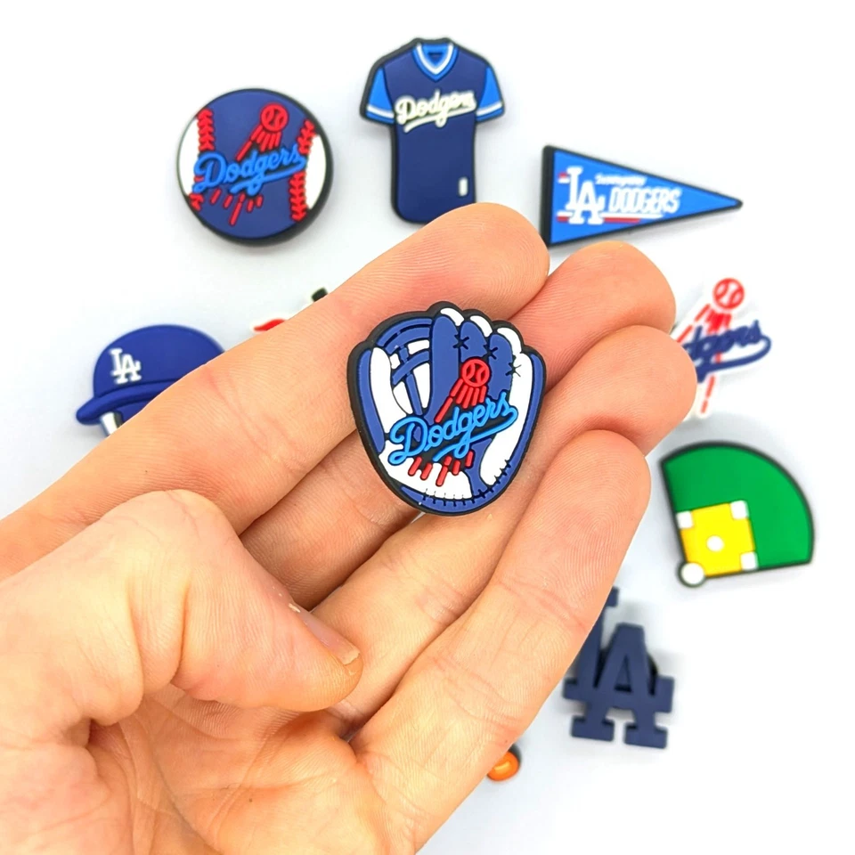 LOS ANGELES DODGERS SHOE CHARMS (14pcs) Baseball Cool Gift Accessories Set Lot - Image 2 of 4