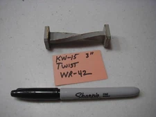 KW-15 K Band  WR-42 (18-26 GHz) brass 3 inch waveguide twist READ