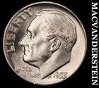 1955 Silver Roosevelt Dime - Choice Gem Brilliant Uncirculated  Lustrous  #K4159