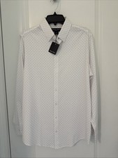 NWT Mizzen  Main Leeward Mens MEDIUM Trim Fit Button Dress Shirt