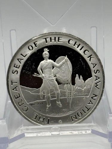 1974 Sovereign Nation, Minnesota Chickasaw Indian Tribe  .999 Silver Proof Round